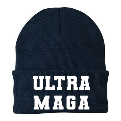 Ultra MAGA Varsity College Font Logo Knit Cap Winter Beanie