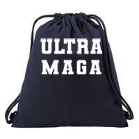 Ultra MAGA Varsity College Font Logo Drawstring Bag