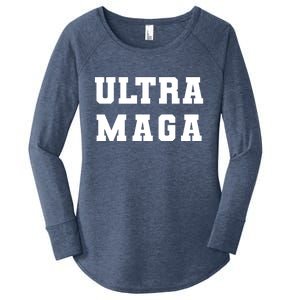 Ultra MAGA Varsity College Font Logo Women's Perfect Tri Tunic Long Sleeve Shirt