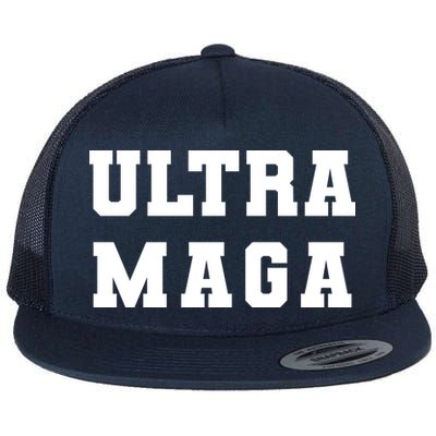 Ultra MAGA Varsity College Font Logo Flatbill Hat