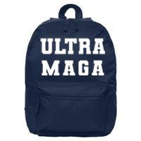 Ultra MAGA Varsity College Font Logo 16 in Basic Backpack