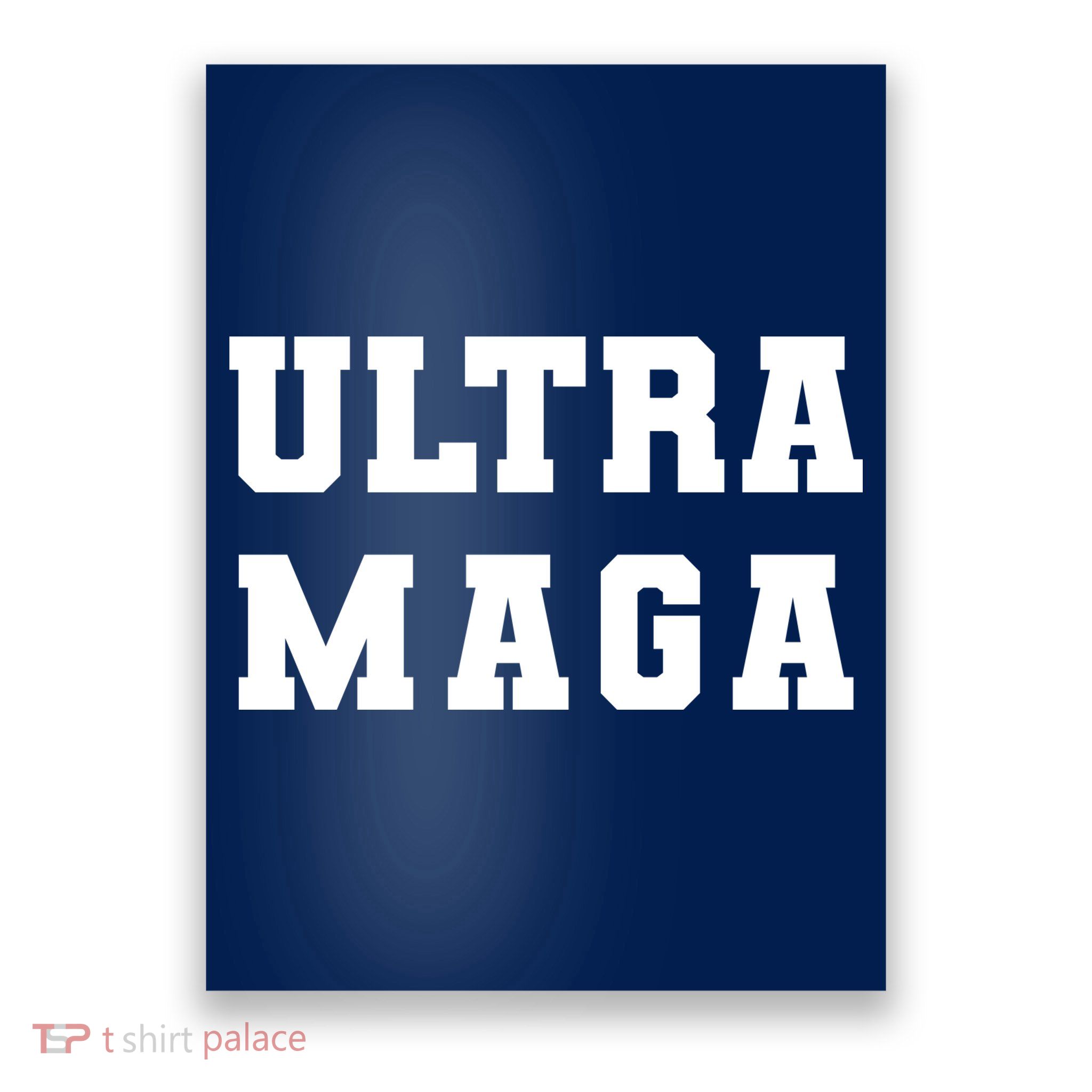 Ultra MAGA Varsity College Font Logo Poster