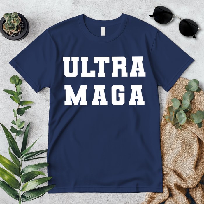 Ultra MAGA Varsity College Font Logo Premium T-Shirt