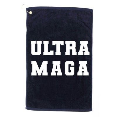 Ultra MAGA Varsity College Font Logo Golf Towel