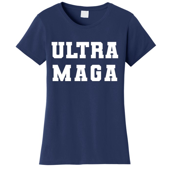 Ultra MAGA Varsity College Font Logo Women's T-Shirt