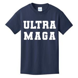 Ultra MAGA Varsity College Font Logo Kids T-Shirt