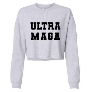 Ultra MAGA Varsity College Font Logo Cropped Pullover Crew