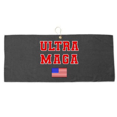 Ultra MAGA Varsity USA United States Flag Logo Large Microfiber Waffle Golf Towel