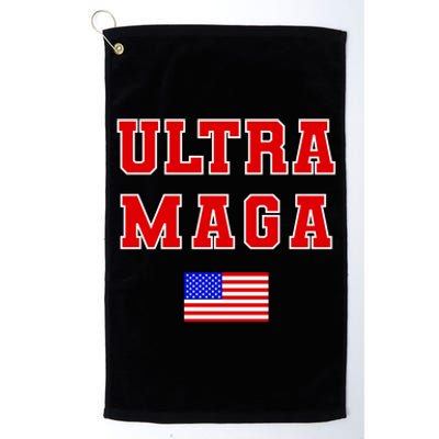 Ultra MAGA Varsity USA United States Flag Logo Platinum Collection Golf Towel