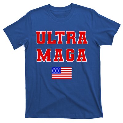 Ultra MAGA Varsity USA United States Flag Logo T-Shirt