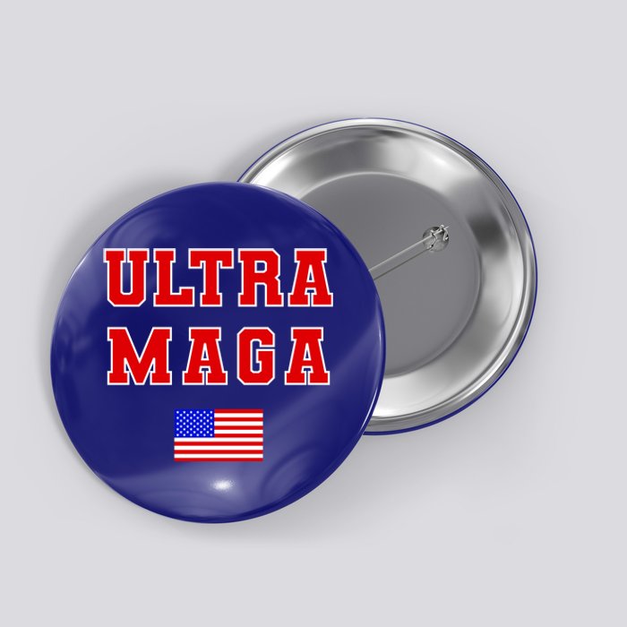 Ultra MAGA Varsity USA United States Flag Logo Button