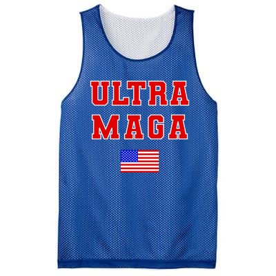 Ultra MAGA Varsity USA United States Flag Logo Mesh Reversible Basketball Jersey Tank