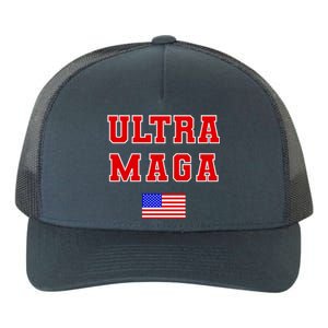 Ultra MAGA Varsity USA United States Flag Logo Yupoong Adult 5-Panel Trucker Hat