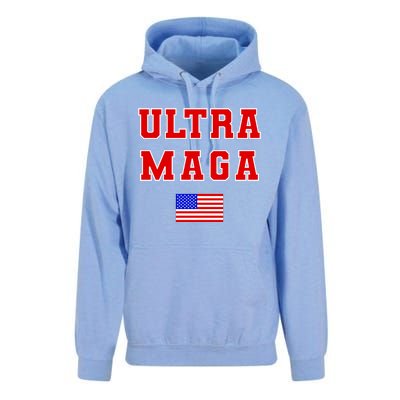 Ultra MAGA Varsity USA United States Flag Logo Unisex Surf Hoodie