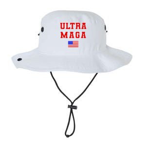 Ultra MAGA Varsity USA United States Flag Logo Legacy Cool Fit Booney Bucket Hat