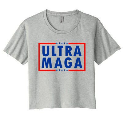 Ultra MAGA Varsity USA United States Of America Women's Crop Top Tee