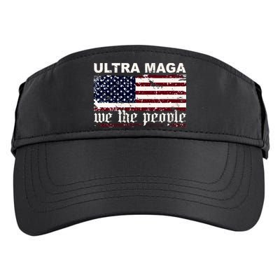 Ultra Maga We The People USA Flag Vintage Adult Drive Performance Visor