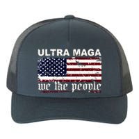 Ultra Maga We The People USA Flag Vintage Yupoong Adult 5-Panel Trucker Hat