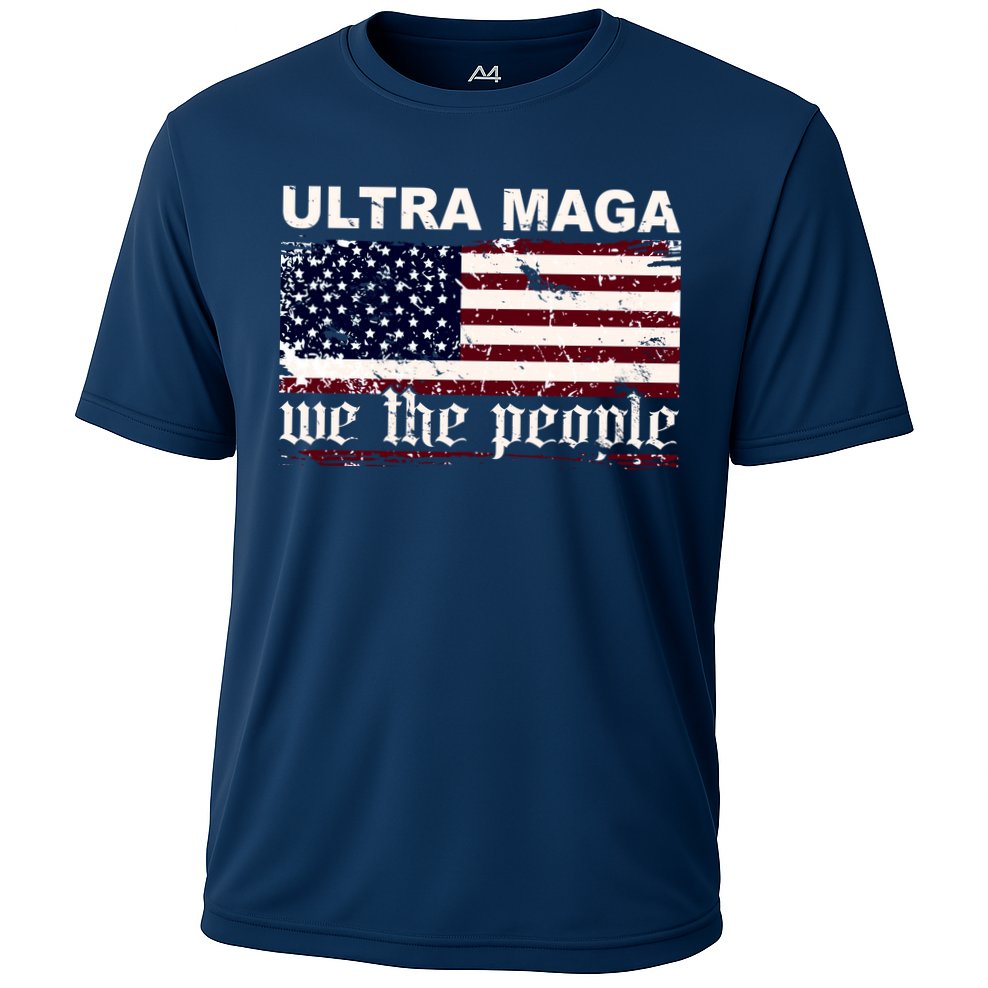 Ultra Maga We The People USA Flag Vintage Performance Shirt