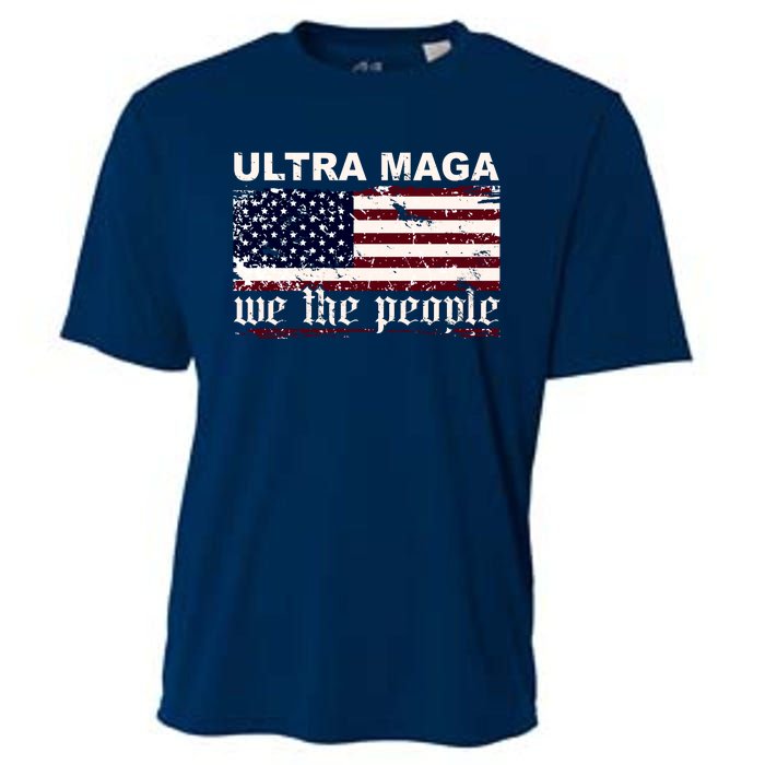 Ultra Maga We The People USA Flag Vintage Cooling Performance Crew T-Shirt