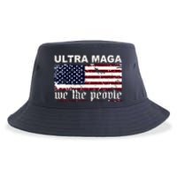 Ultra Maga We The People USA Flag Vintage Sustainable Bucket Hat