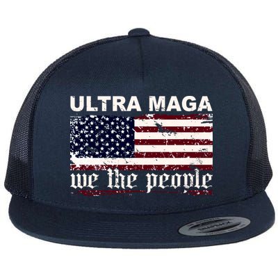 Ultra Maga We The People USA Flag Vintage Flatbill Hat