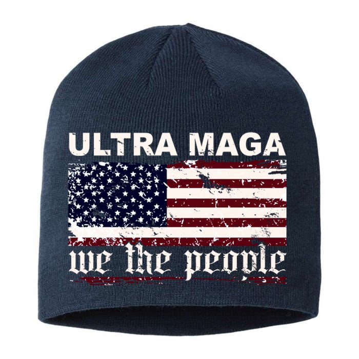 Ultra Maga We The People USA Flag Vintage Sustainable Beanie