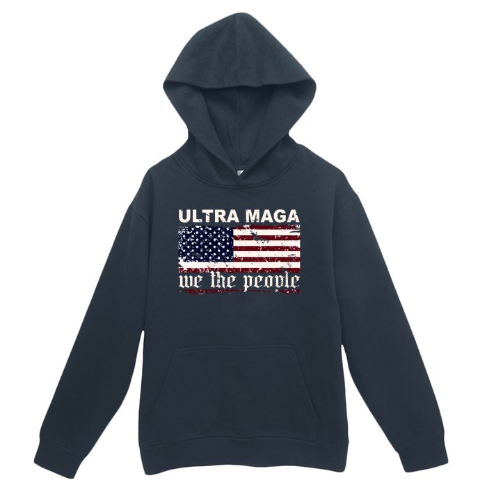 Ultra Maga We The People USA Flag Vintage Urban Pullover Hoodie