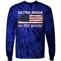 Ultra Maga We The People USA Flag Vintage Tie-Dye Long Sleeve Shirt