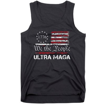 Ultra Maga We The People Proud Republican Usa Flag Tank Top