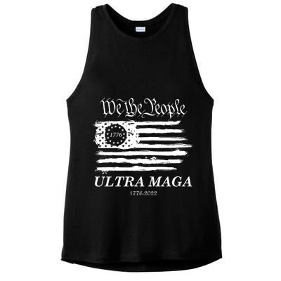 Ultra MAGA We The People Proud Betsy Ross Flag 1776 2022 Ladies PosiCharge Tri-Blend Wicking Tank