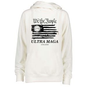 Ultra MAGA We The People Proud Betsy Ross Flag 1776 2022 Womens Funnel Neck Pullover Hood