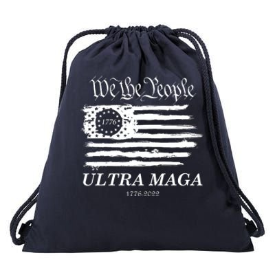 Ultra MAGA We The People Proud Betsy Ross Flag 1776 2022 Drawstring Bag