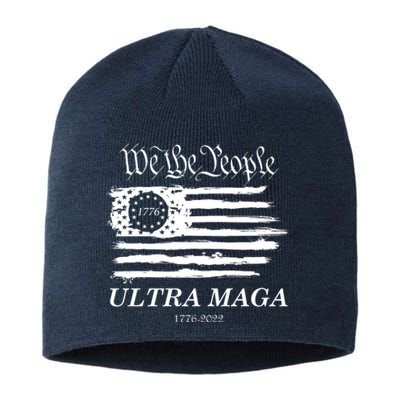 Ultra MAGA We The People Proud Betsy Ross Flag 1776 2022 Sustainable Beanie