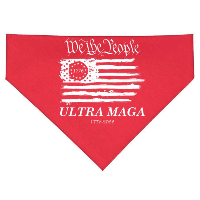 Ultra MAGA We The People Proud Betsy Ross Flag 1776 2022 USA-Made Doggie Bandana