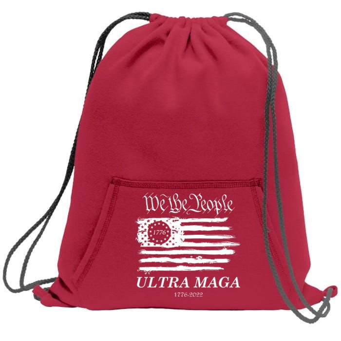 Ultra MAGA We The People Proud Betsy Ross Flag 1776 2022 Sweatshirt Cinch Pack Bag