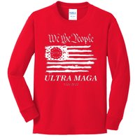 Ultra MAGA We The People Proud Betsy Ross Flag 1776 2022 Kids Long Sleeve Shirt