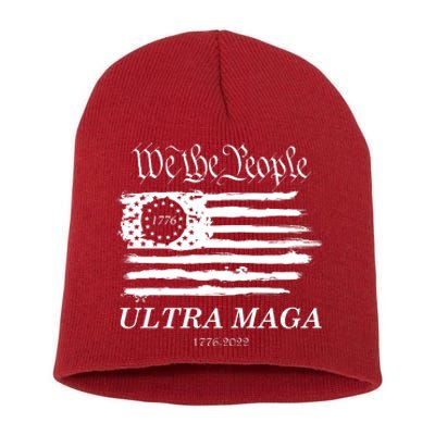 Ultra MAGA We The People Proud Betsy Ross Flag 1776 2022 Short Acrylic Beanie