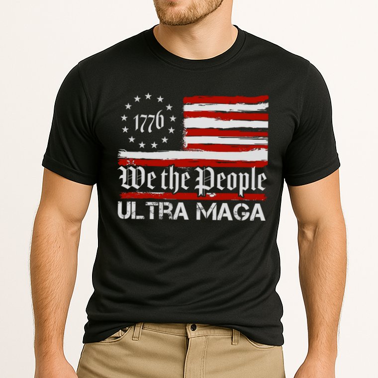 Ultra MAGA We The People Shirt Funny Anti Biden US Flag Pro Trump Trendy Cooling Performance Crew T-Shirt