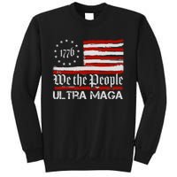 Ultra MAGA We The People Shirt Funny Anti Biden US Flag Pro Trump Trendy Sweatshirt