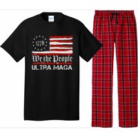 Ultra MAGA We The People Shirt Funny Anti Biden US Flag Pro Trump Trendy Pajama Set