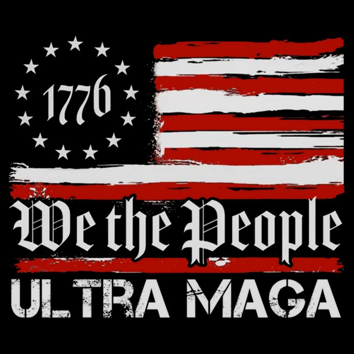Ultra MAGA We The People Shirt Funny Anti Biden US Flag Pro Trump Trendy Flat Bill Trucker Hat