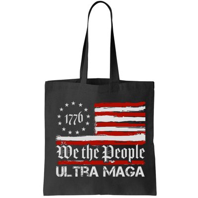 Ultra MAGA We The People Shirt Funny Anti Biden US Flag Pro Trump Trendy Bag