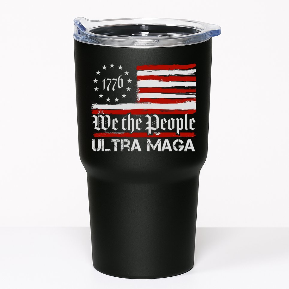 Ultra MAGA We The People Shirt Funny Anti Biden US Flag Pro Trump Trendy Tumbler