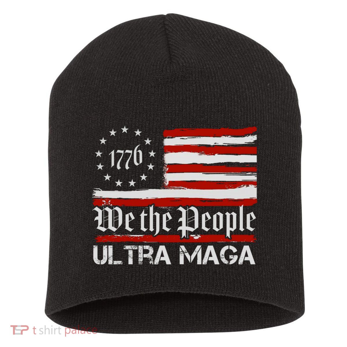Ultra MAGA We The People Shirt Funny Anti Biden US Flag Pro Trump Trendy Short Acrylic Beanie