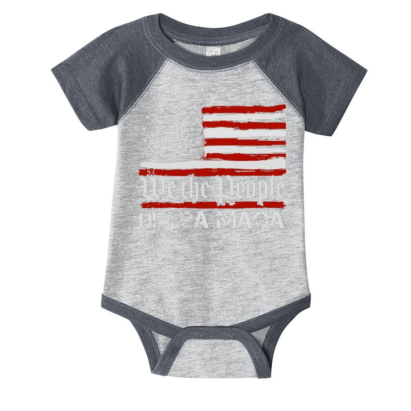 Ultra MAGA We The People Shirt Funny Anti Biden US Flag Pro Trump Trendy Infant Baby Jersey Bodysuit