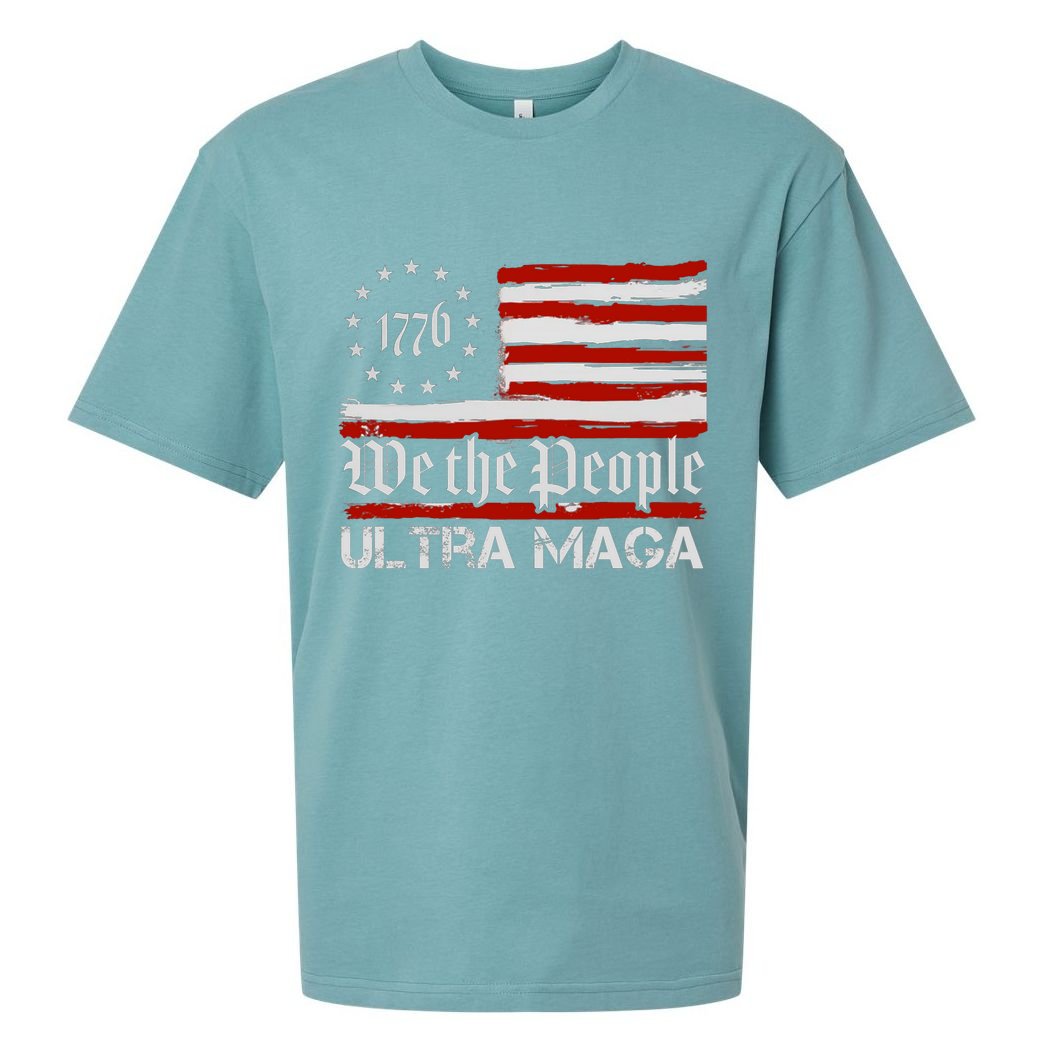 Ultra MAGA We The People Shirt Funny Anti Biden US Flag Pro Trump Trendy Sueded Cloud Jersey T-Shirt