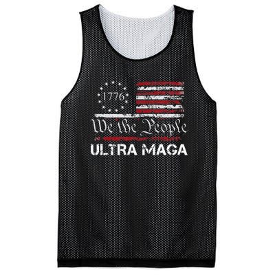 Ultra Maga We The People Proud Republican Usa Flag Mesh Reversible Basketball Jersey Tank