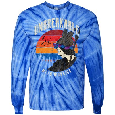 Unbreakable Mctd Warrior Vintage Sunset Funny Gift Tie-Dye Long Sleeve Shirt