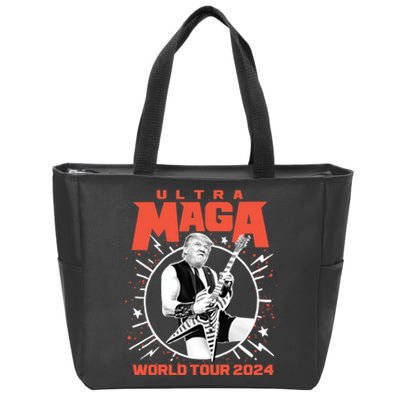 Ultra Mega World Tour 2024 Ultra Maga Funny Trump Zip Tote Bag